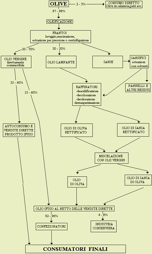 L'olio dall'oliva alla tavola